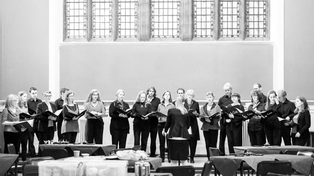 Lea Singers choir at Academy St Albans rehearsing for Summer Soirée 2019