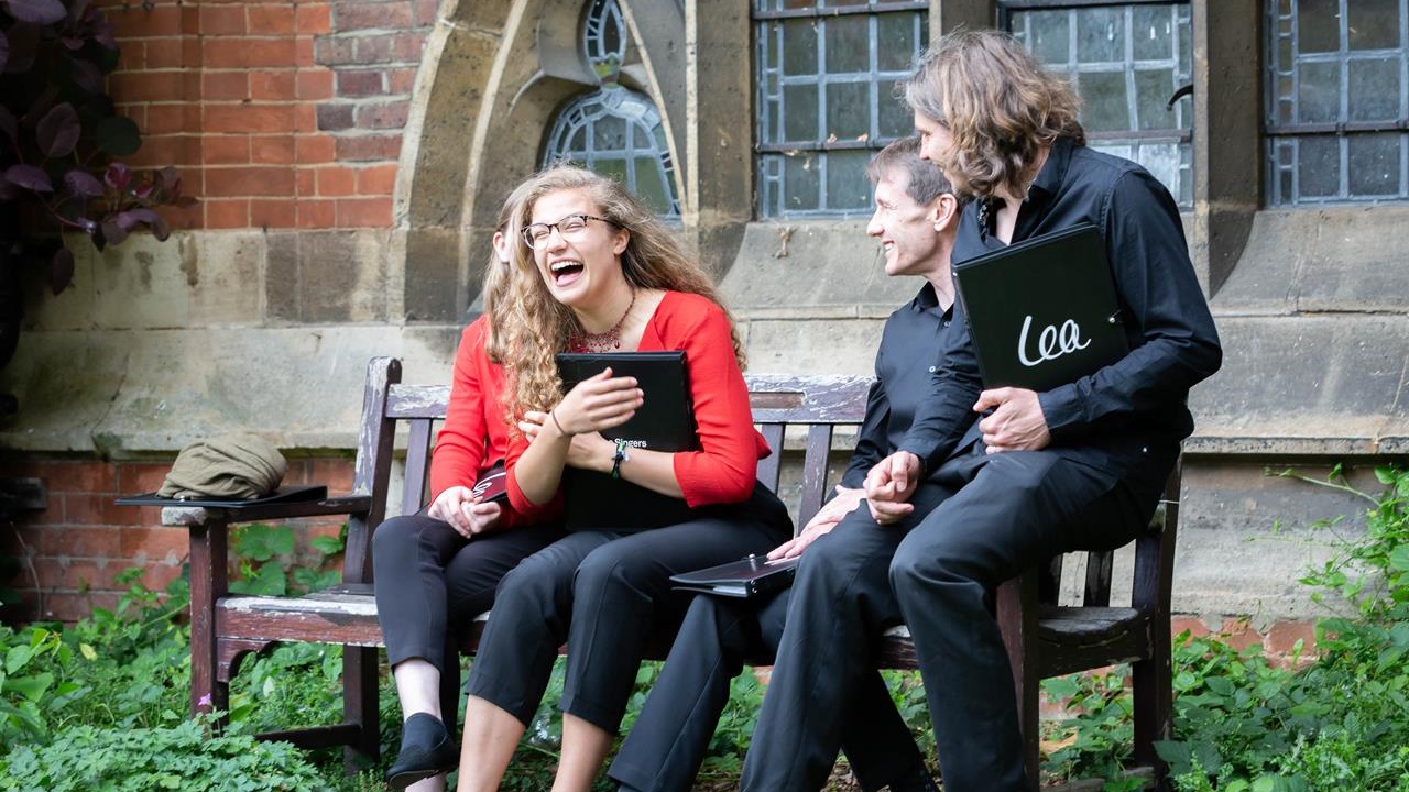 Four members of the Lea Singers at Academy St Albans in 2019